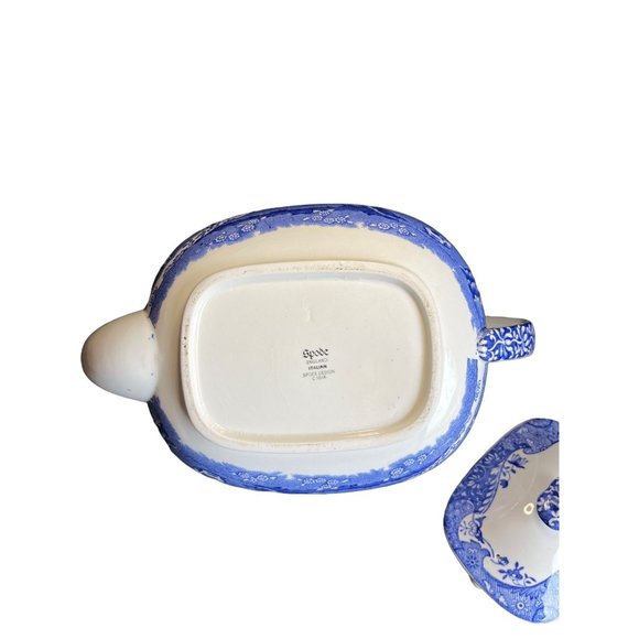 Vintage Spode Italian Blue Teapot 1980's England Estate - Picture 5 of 8